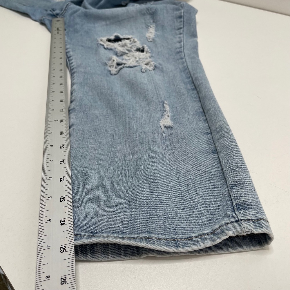 Judy Blue Distressed Boyfriend Fit Jean Light Wash Plus Size 22W Cowgirl Concert - Picture 10 of 11
